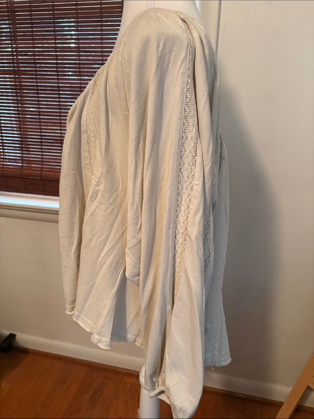 Free People Marla Cream Long-Sleeve Peasant Top - Picture 8 of 9